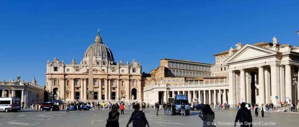 Mit dem Zug durch Italien ab Deutschland nach Vatikan Stadt in Rom